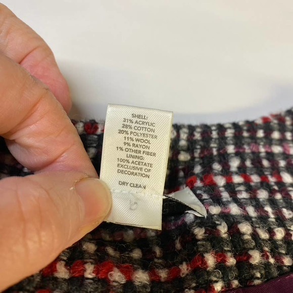 Ann Taylor Loft Womans Tweed Cropped Blazer Jacket Size 10 - Picture 8 of 9